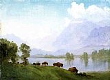 Albert Bierstadt Wall Art - Buffalo Country